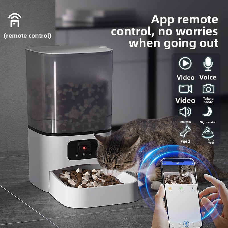 Automatic Smart Pet Feeder with Camera and Remote Control