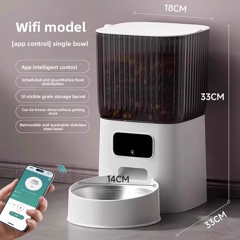 Automatic Smart Pet Feeder with Camera and Remote Control