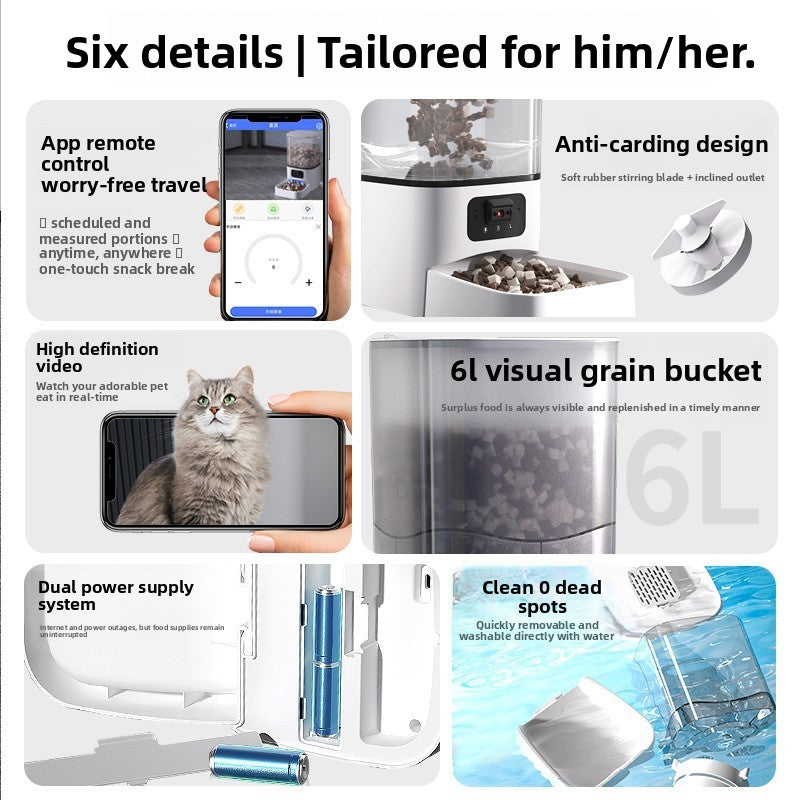Automatic Smart Pet Feeder with Camera and Remote Control