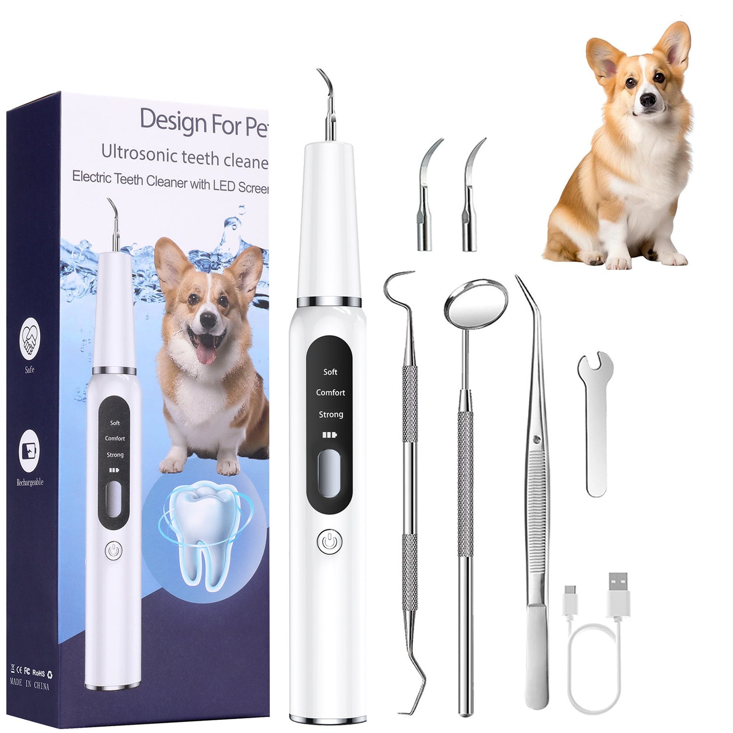 Pet ultrasonic dental scaler
