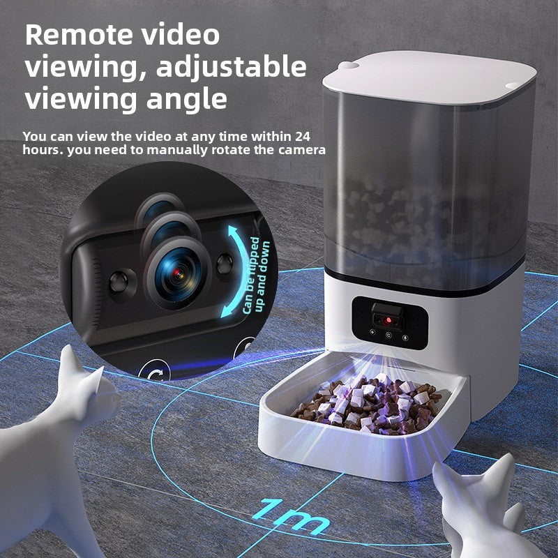 Automatic Smart Pet Feeder with Camera and Remote Control