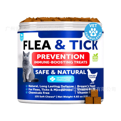 Cat Flea Prevention Chewable Tablets for Pet Health