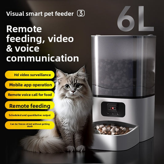 Automatic Smart Pet Feeder with Camera and Remote Control