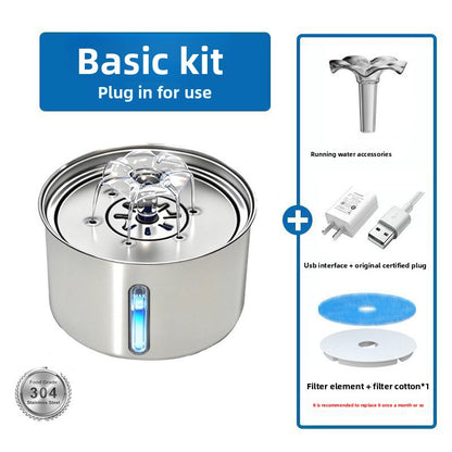 Premium Stainless Steel Cat Water Fountain – 3L Capacity